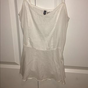 H&M White Peplum Top